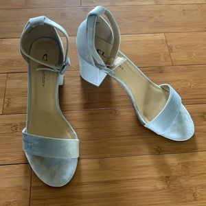 CL by Laundry Baby Blue Velvet Sandals